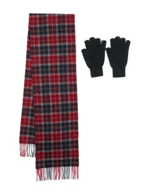 Barbour knitted wool scarf-gloves set