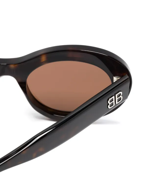 Balenciaga Eyewear ラウンドフレーム サングラス | ブラウン  