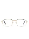 Cartier Eyewear square-frame metallic glasses - Gold