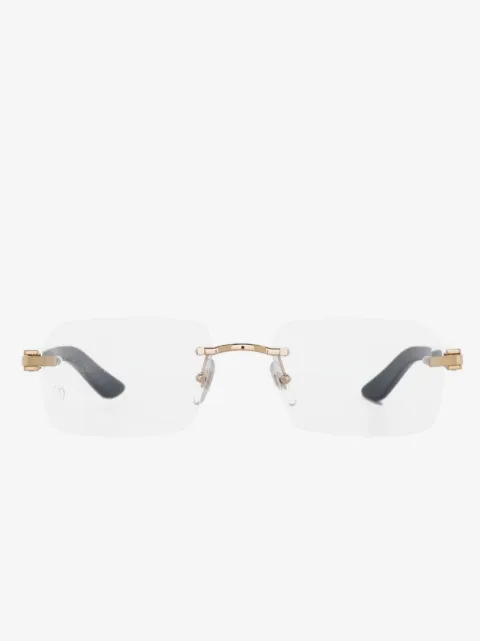 Cartier Eyewear lentes con armazón rectangular y placa del logo