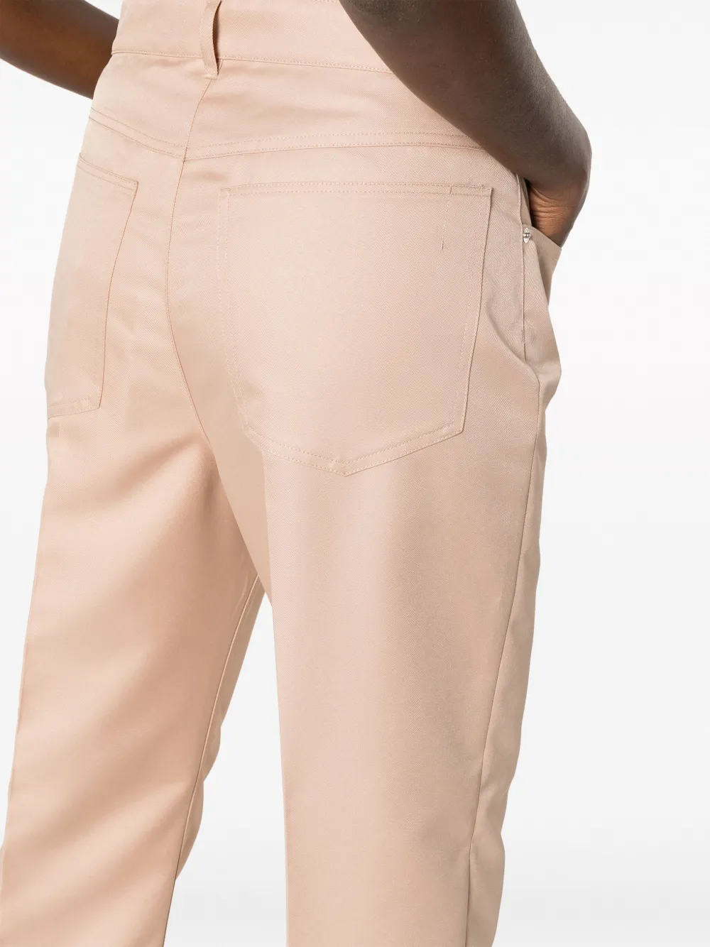 Sportmax High-waisted Straight-leg Trousers In Neutrals