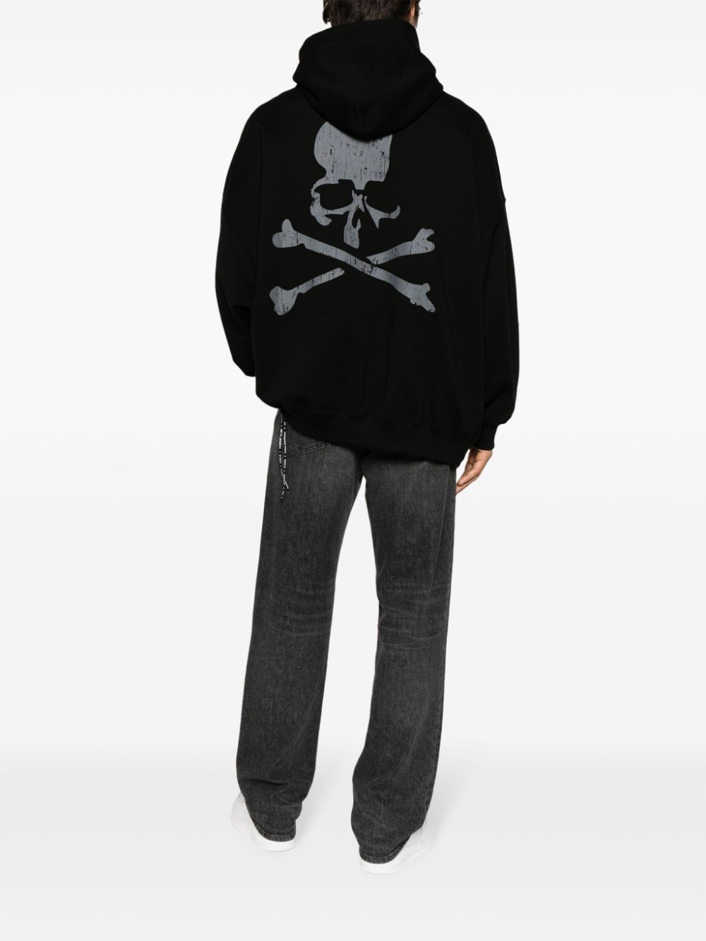 Mastermind World logo-print cotton drawstring hoodie - Zwart