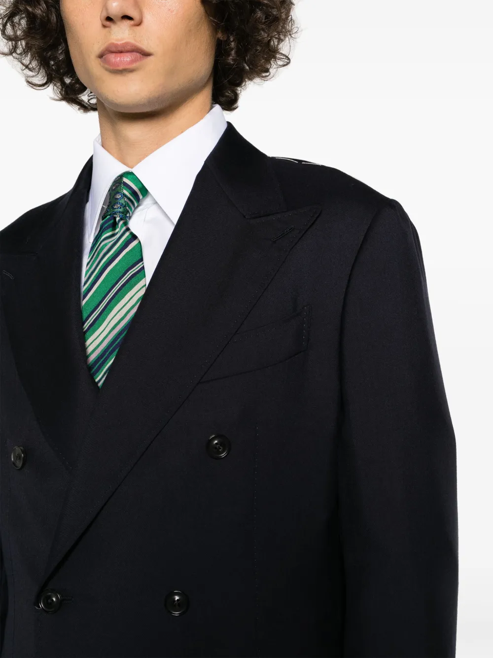 Canali Pak met enkele rij knopen Blauw