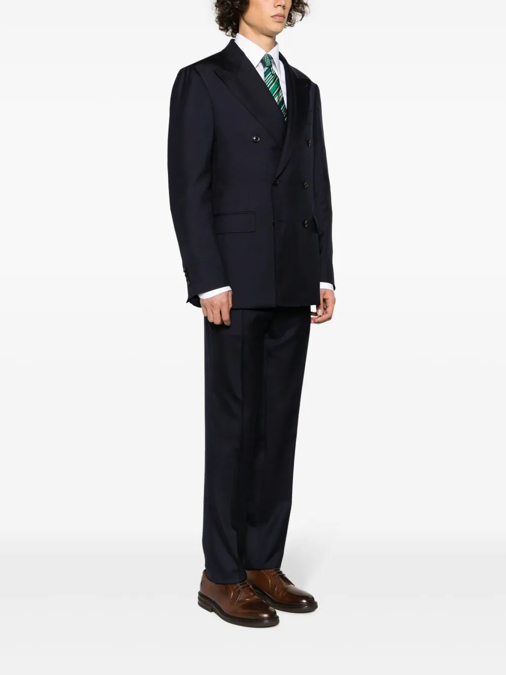 Canali Pak met enkele rij knopen Blauw