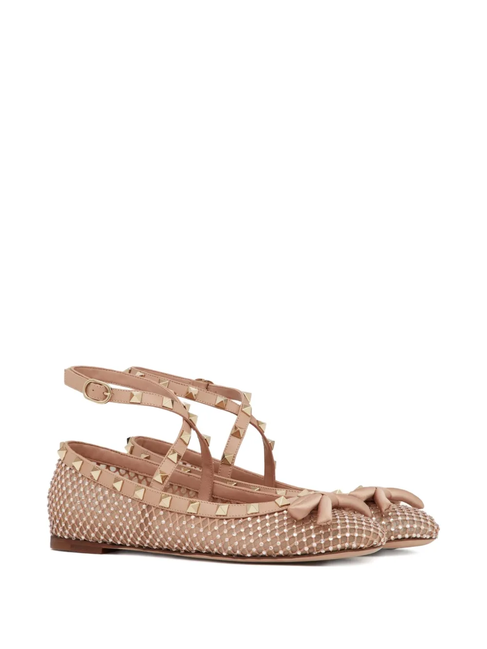 Valentino Garavani Rockstud rhinestone-embellished ballerina shoes | Image 2