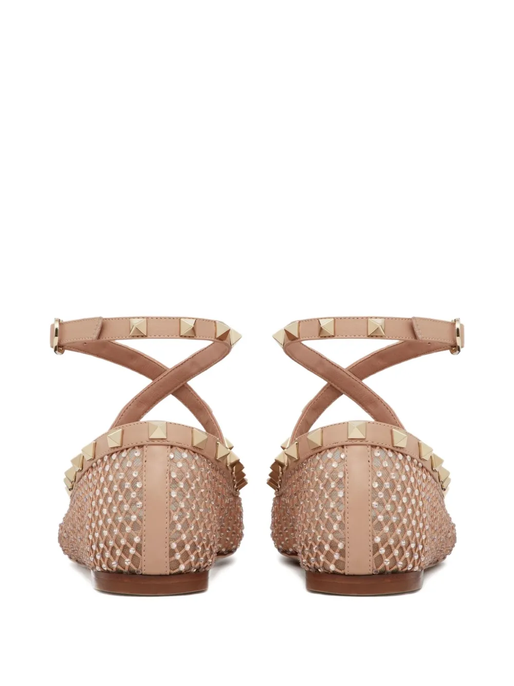  Valentino Garavani Rockstud Mesh Ballet Flats - Pink 