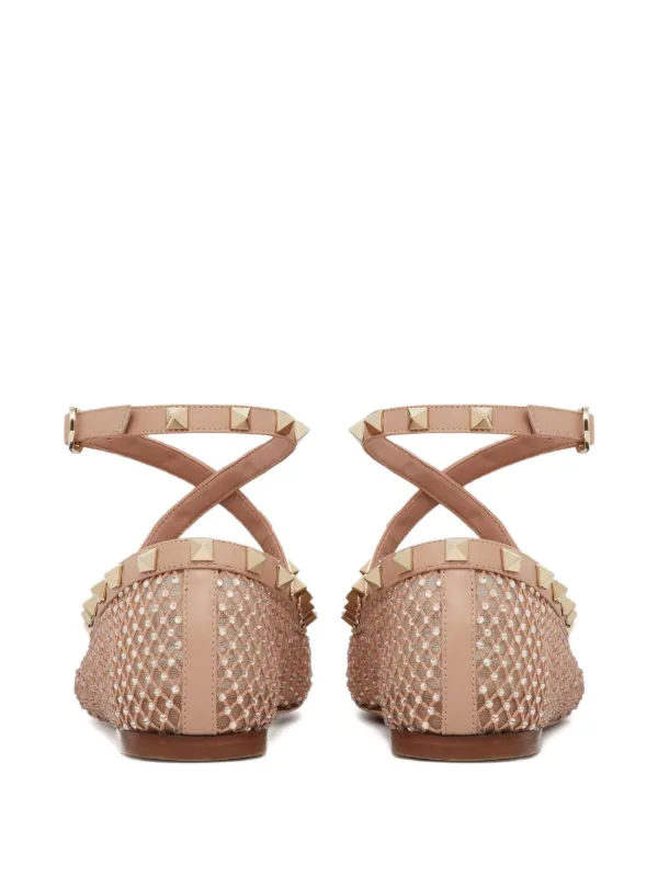Valentino Garavani Rockstud rhinestone-embellished Ballerina