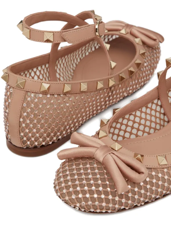 Valentino Garavani Rockstud rhinestone-embellished Ballerina