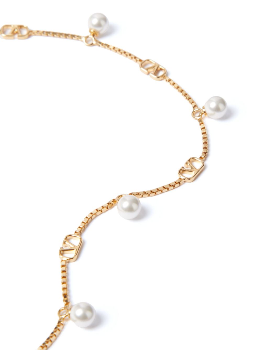 Valentino Garavani VLogo Signature pearl necklace - Gold