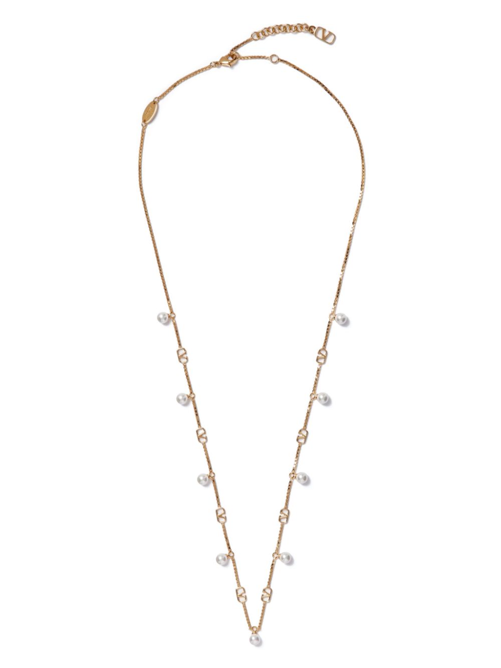 Valentino Garavani VLogo Signature pearl necklace - Gold