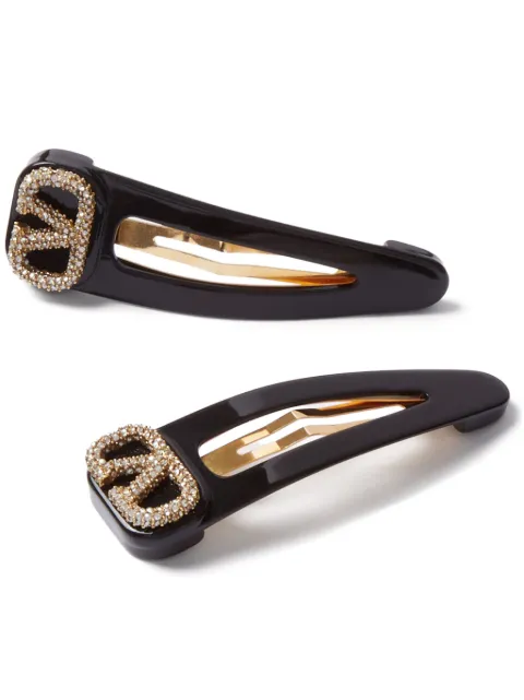 Valentino Garavani VLogo Signature crystal hair clips