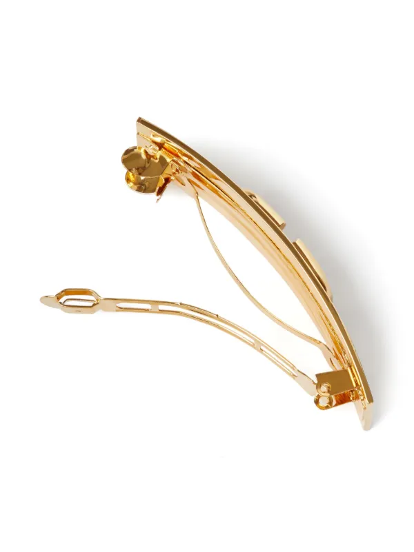 ヘアアクセサリー VALENTINO GARAVANI BIG HAIR CLIP Valentino Garavani VLogo Signature Hair Clip | Gold | FARFETCH