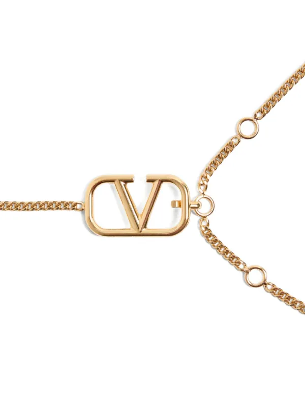 【VALENTINO】チェーンベルト ロゴ ゴールド ブランド アクセサリー Valentino Garavani Vロゴ シグネチャー チェーンベルト | ゴールド
