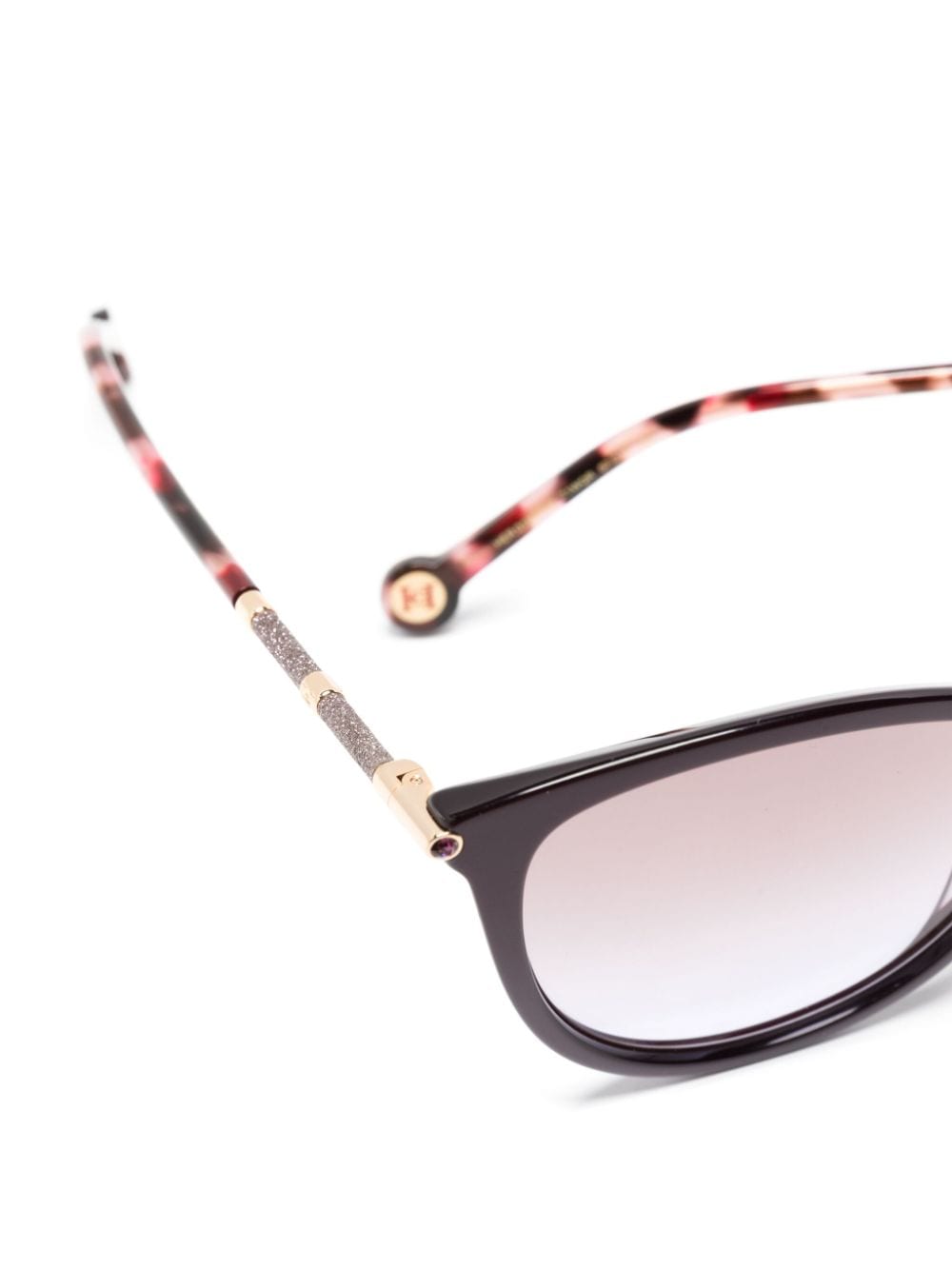 Shop Carolina Herrera Logo-plaque Oversize-frame Sunglasses In Pink