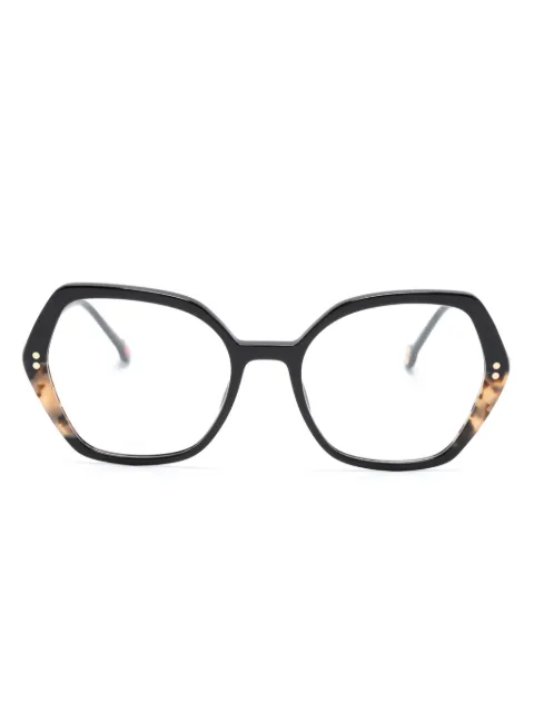 Carolina Herrera lentes con armazón redonda y efecto pulido 