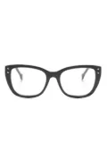 Carolina Herrera logo-lettering square-frame glasses - Black