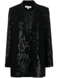 Michael Michael Kors sequin-embellished striped blazer - Black