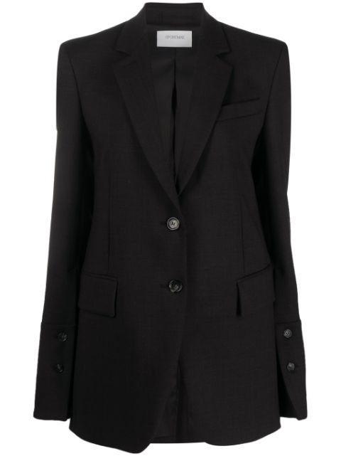 single-breasted crepe blazer