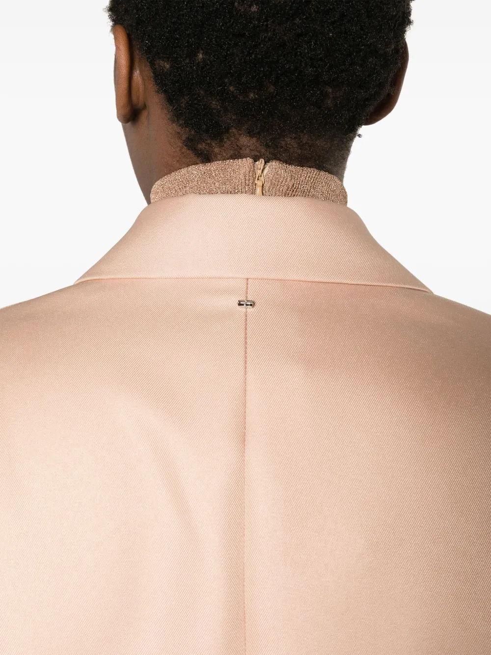 Shop Sportmax Notched-lapels Single-breasted Blazer In Nude