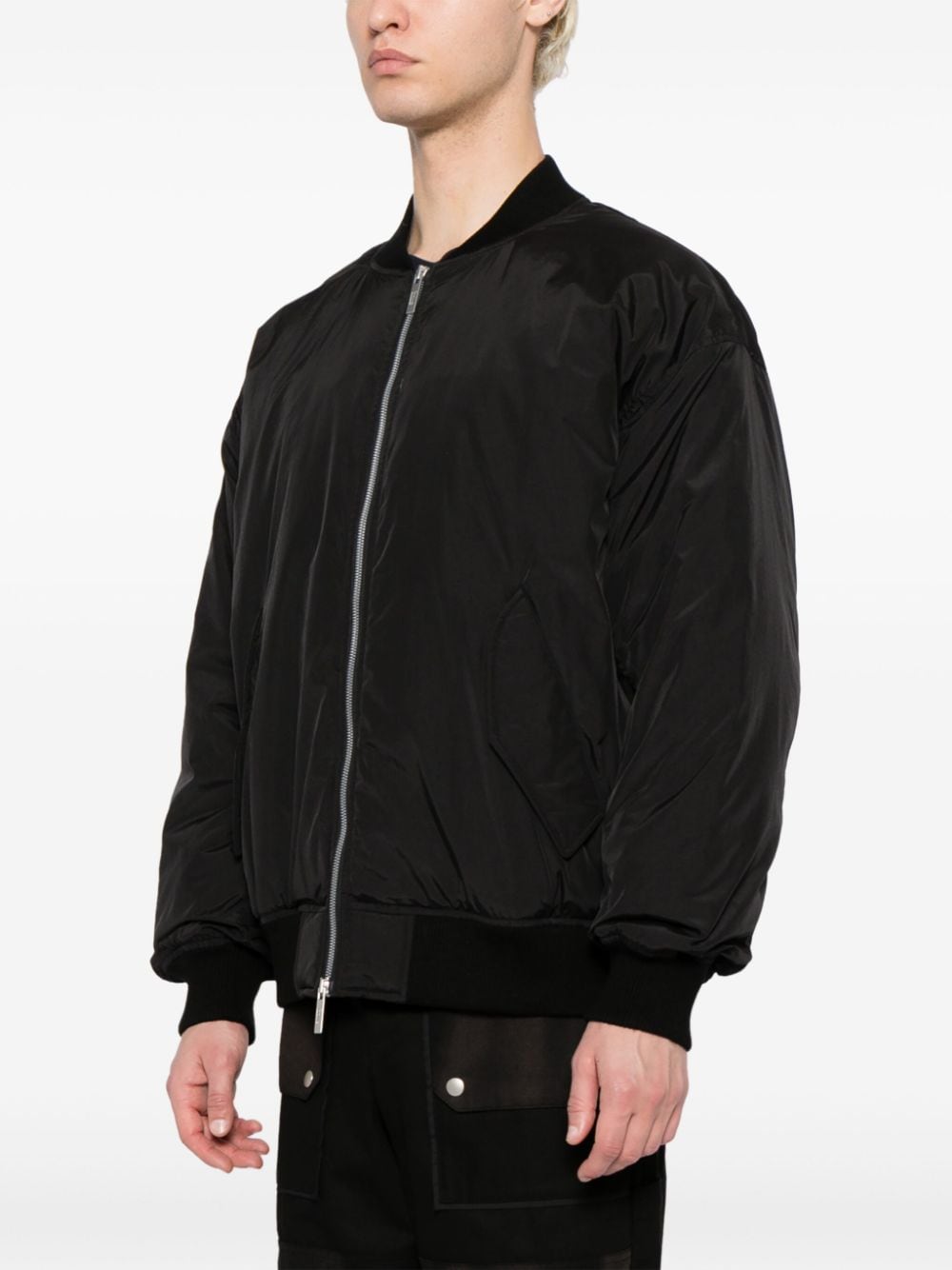 Shop Izzue Reserved Logo-print Bomber Jacket In Black