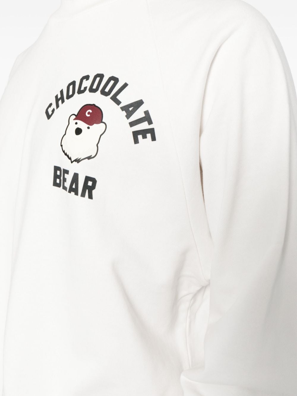 Shop Chocoolate Logo-print Cotton Sweatshirt In White