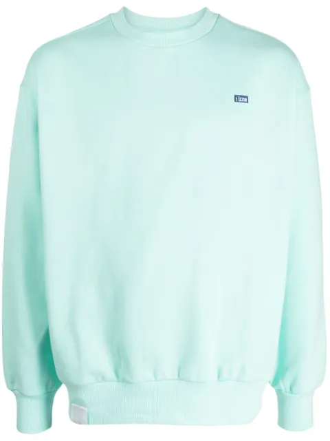 izzue logo-print crew-neck sweatshirt
