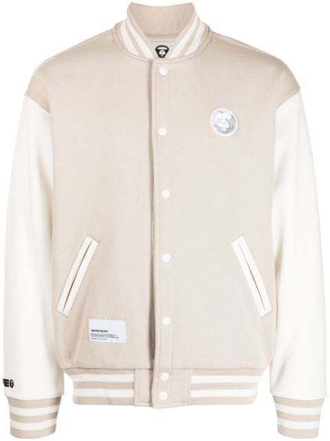 AAPE BY *A BATHING APE Varsity logo-patch bomber jacket Men