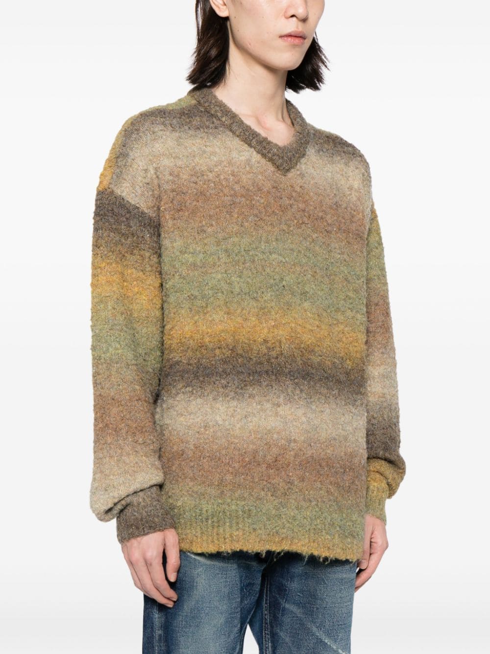 Shop Five Cm Ombré-effect Bouclé Jumper In Multicolour