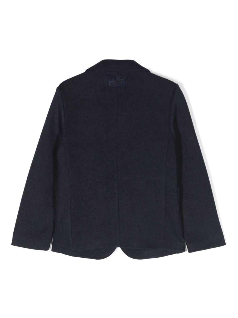 Shop Paolo Pecora Logo-patch Single-breasted Blazer In Blue
