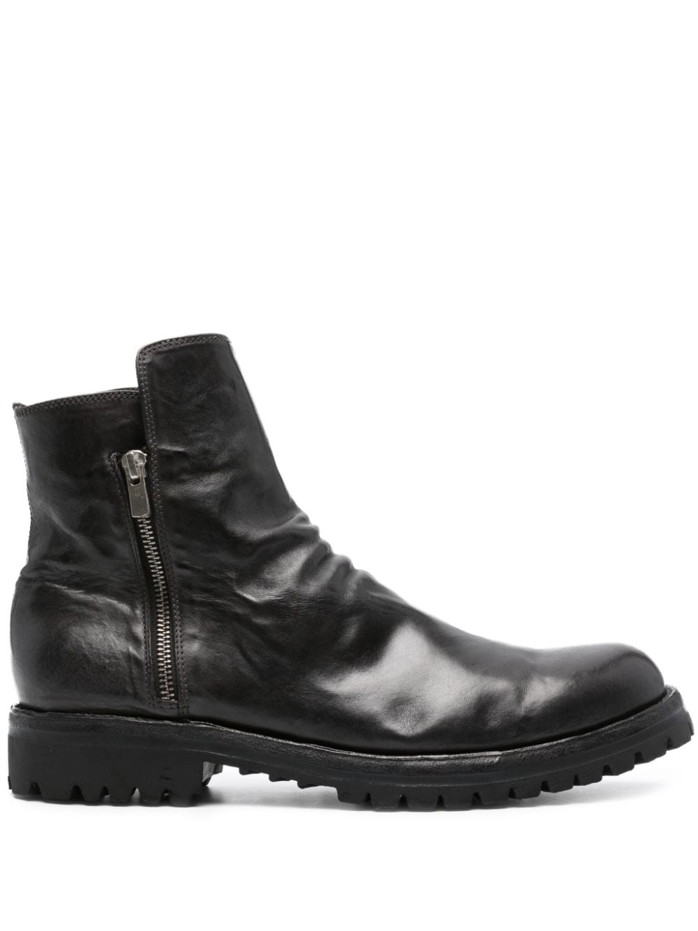 Officine Creative Ikonic 004 35mm Leather Boots In Black