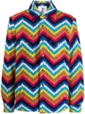 cout de la liberte zig-zag print shirt jacket - Multicolour