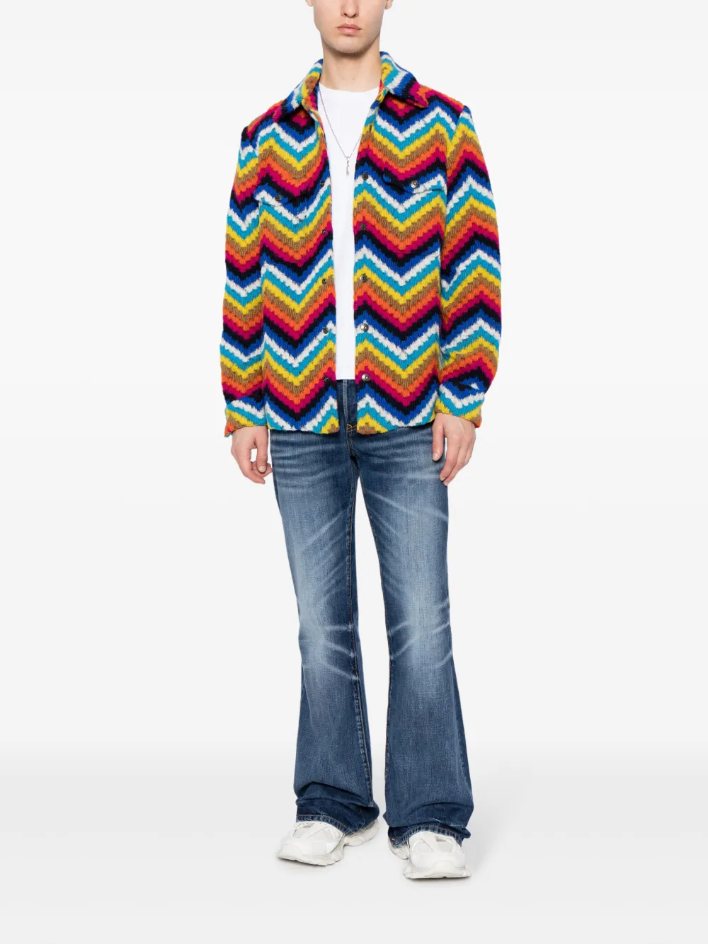 cout de la liberte Shirtjack met zigzag print - Veelkleurig