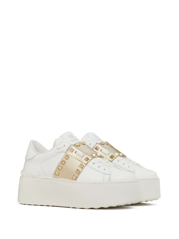 Valentino rose cheap gold sneakers