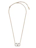 Valentino Garavani VLogo Signature embellished necklace - Gold