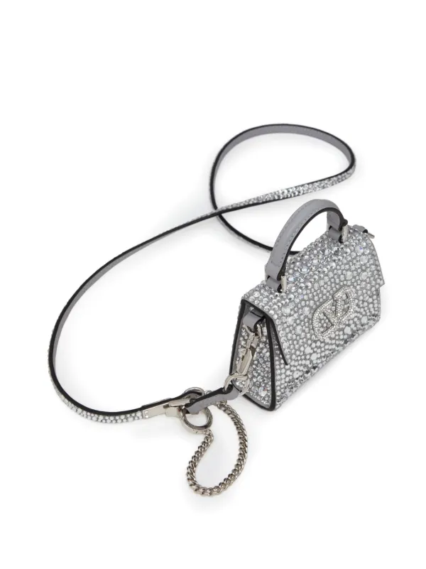 Silver mini handbag hot sale