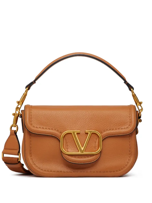 Valentino Garavani Crossbody Bags - V-logo Foldover Shoulder Bag - in Brown - For Ladies