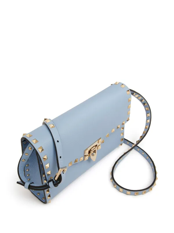Mini rockstud top calfskin crossbody bag