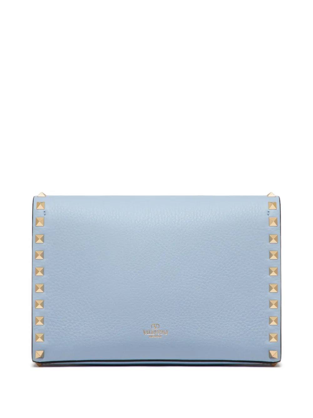 Shop Valentino Small Rockstud Leather Crossbody Bag In Blue