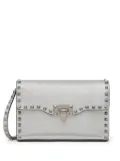 Valentino Garavani small Rockstud metallic crossbody bag - Silver