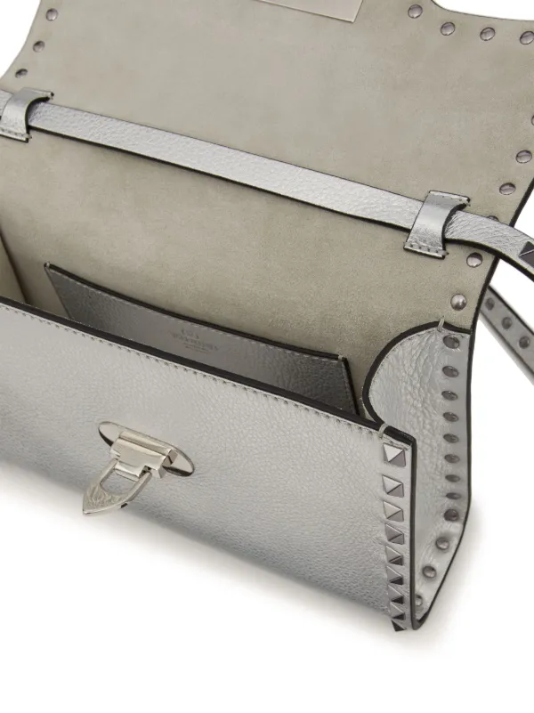 Mini rockstud calfskin outlet crossbody bag