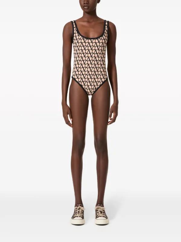 Valentino Garavani Toile Iconographe one piece Swimsuit Farfetch