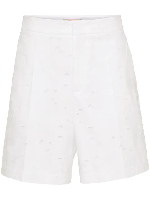Valentino Garavani broderie-anglaise cotton bermuda shorts