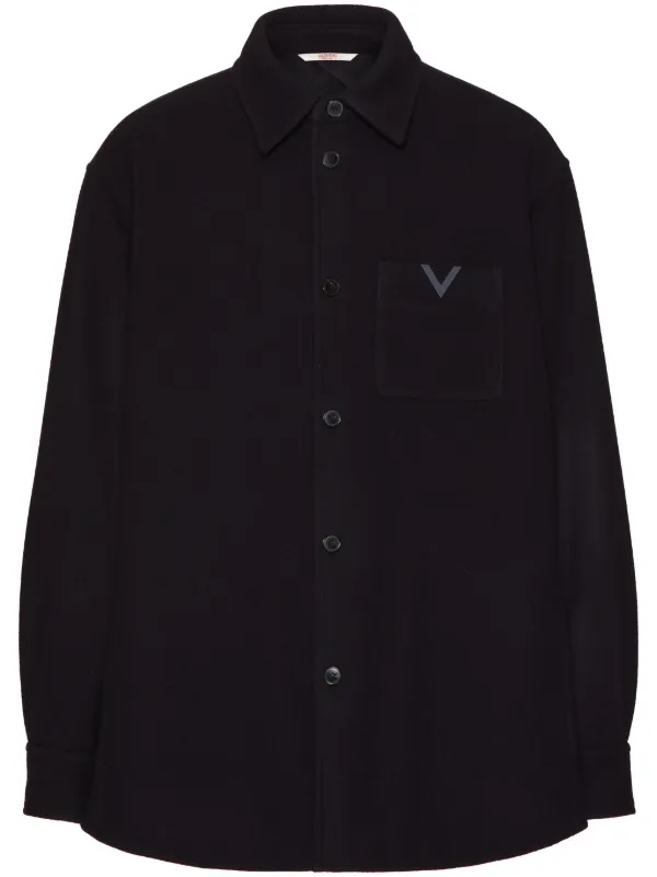 Tシャツ・カットソー VALENTINO Valentino Garavani 'V Detail' jacket Valentino Garavani V detail shirt jacket | The Fashion Square