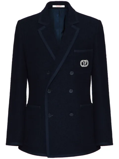 Valentino Garavani VLogo Signature double-breasted bouclé blazer