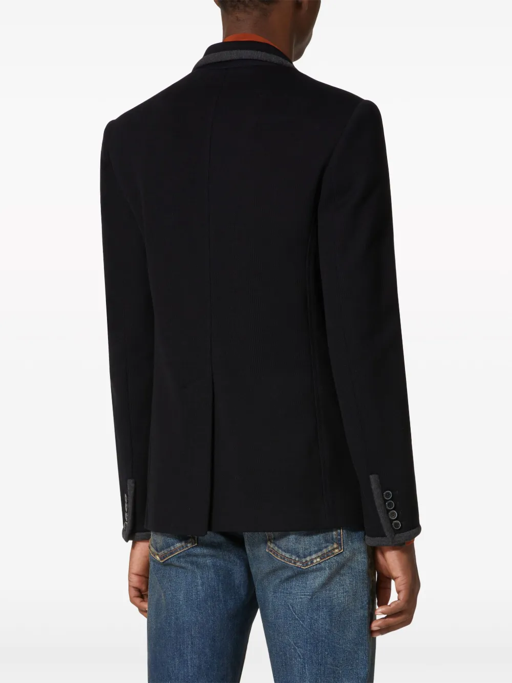 Shop Valentino Vlogo Signature Single-breasted Blazer In Schwarz