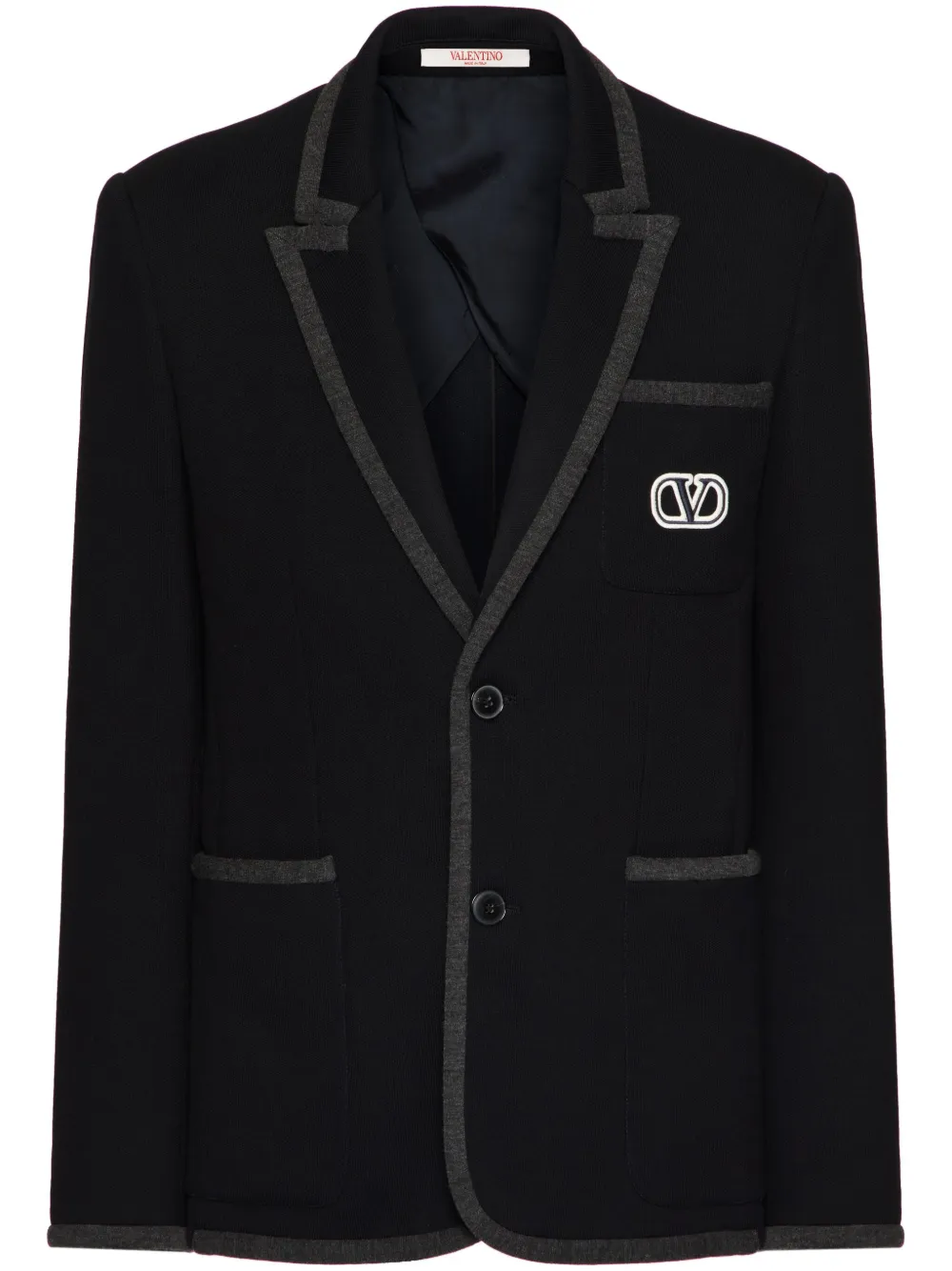 Valentino Garavani VLogo blazer met enkele rij knopen Zwart