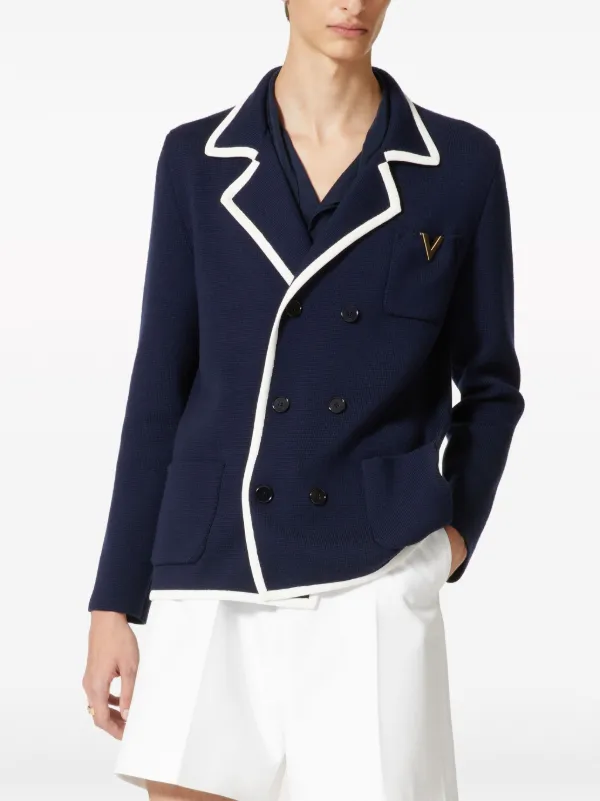 ヴァレンティノ Vゴールド ダブルジャケット Valentino Garavani Vゴールド ダブルジャケット | ブルー