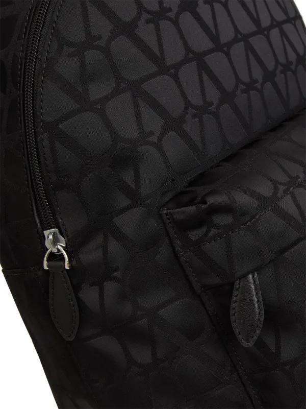 Valentino Garavani Toile Iconographe Backpack | Black  display picture 1
