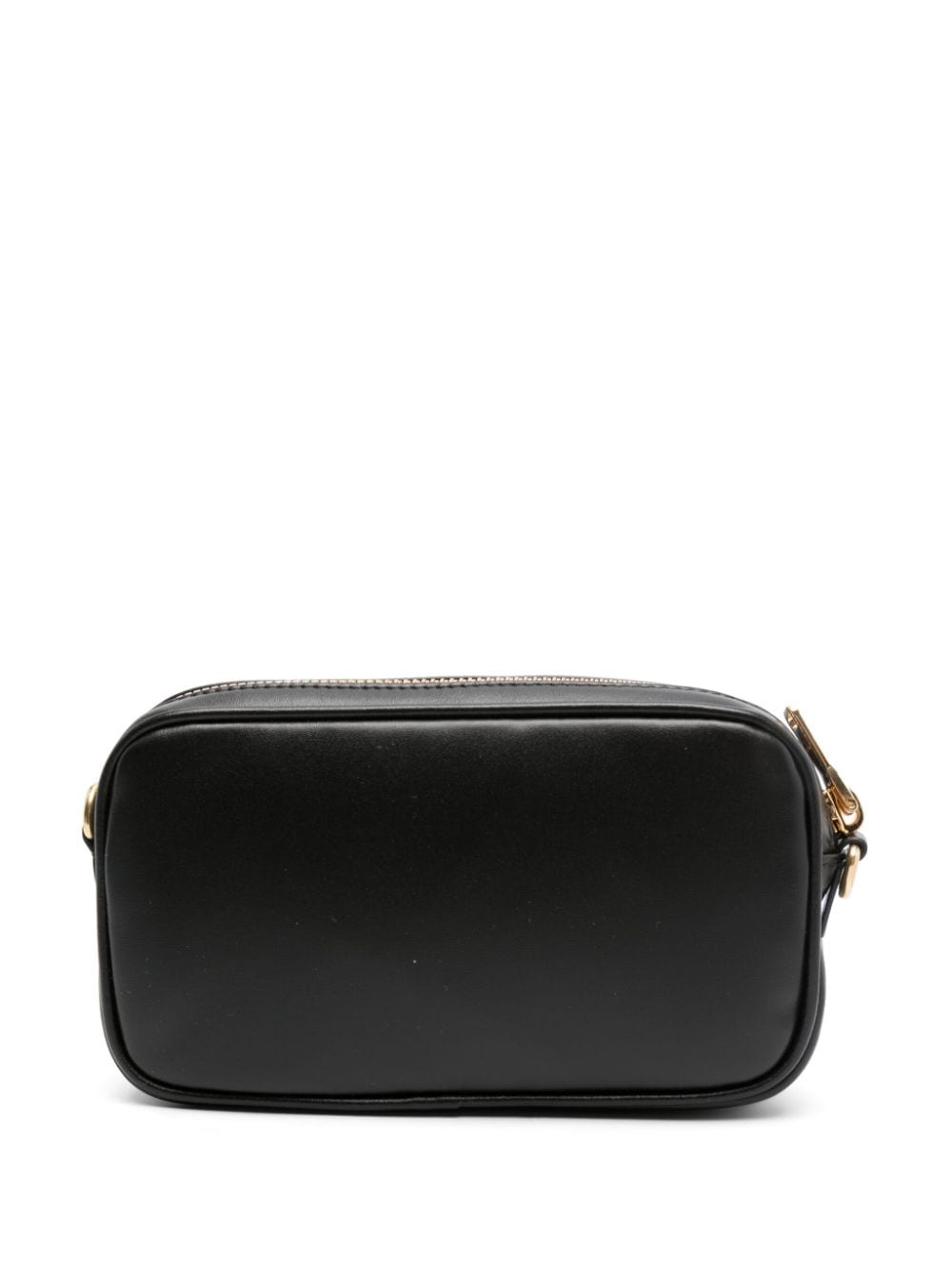 Miu Miu logo-plaque leather clutch bag - Zwart