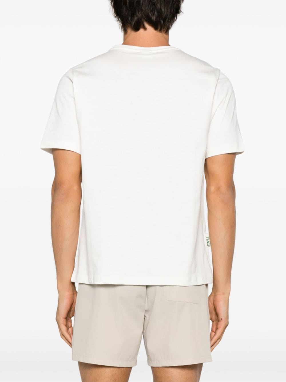 Shop Autry Logo-embroidered Cotton T-shirt In White